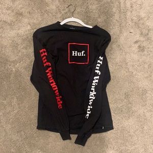 Black Huf Long Sleeve Tee